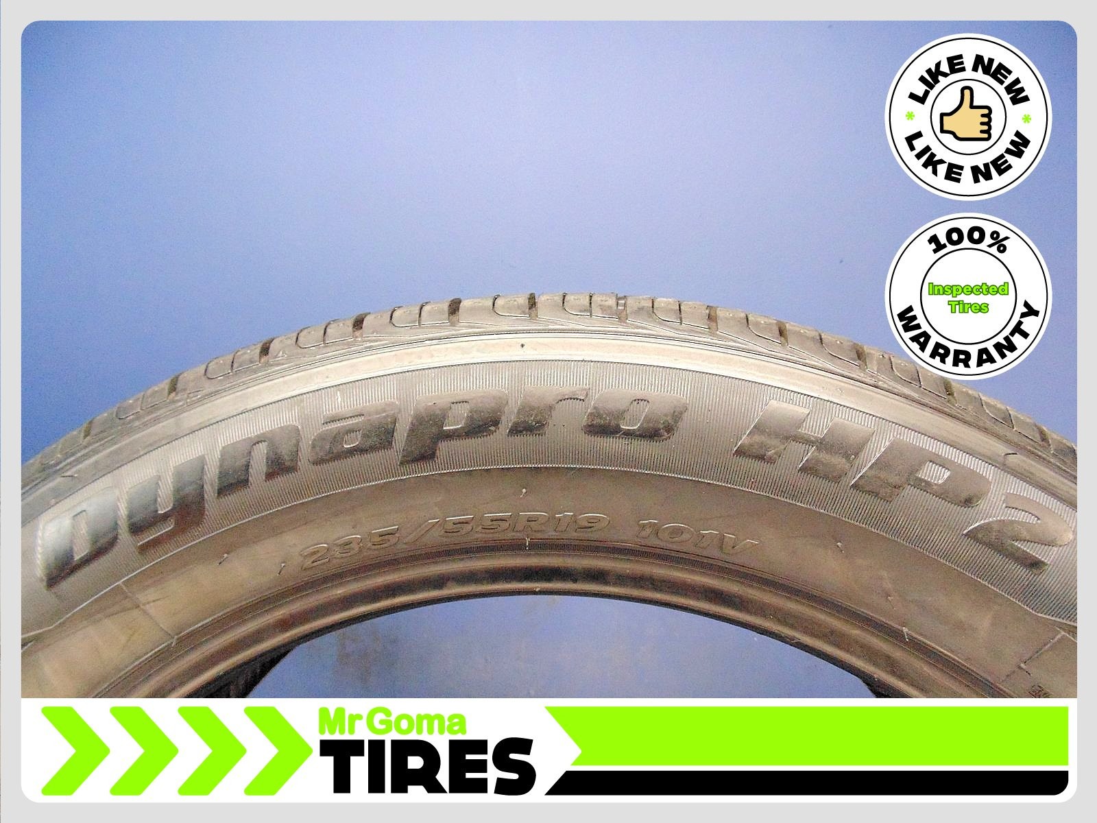 2 HANKOOK DYNAPRO HP2 KONTROL 235/55R19 USED TIRES 8.8/32 TREAD 101V 2355519
