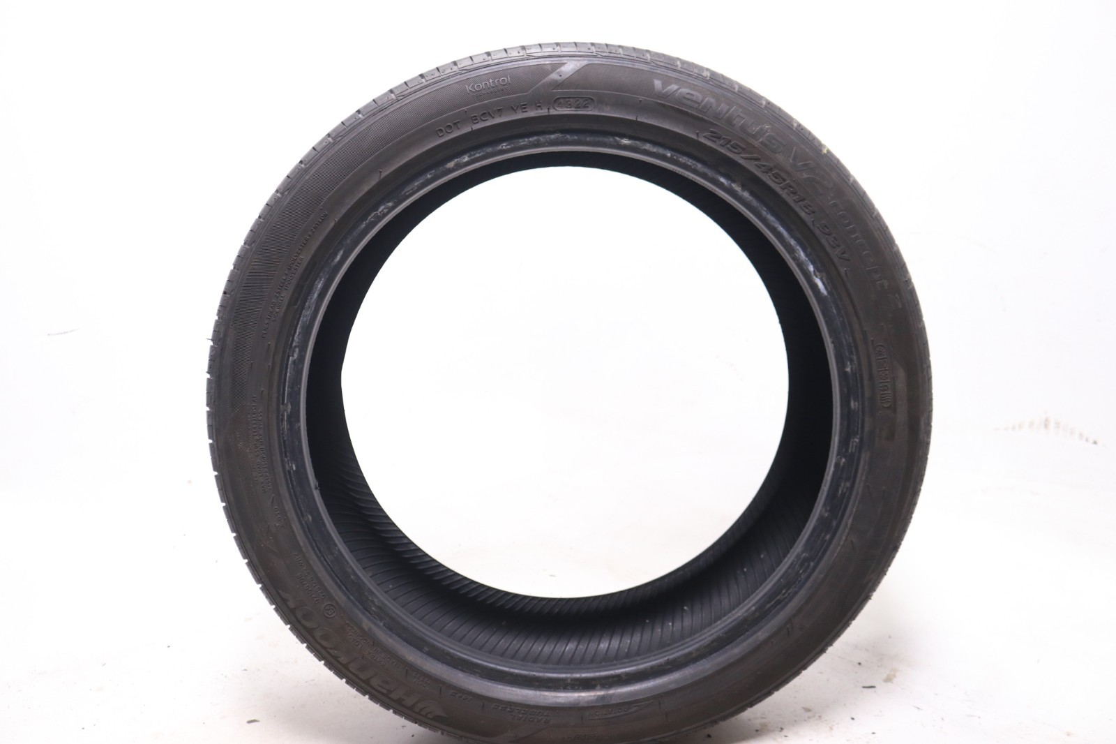Set of 4 Used 215/45R18 Hankook Ventus V2 concept2 – 93V – 8/32 No Repairs