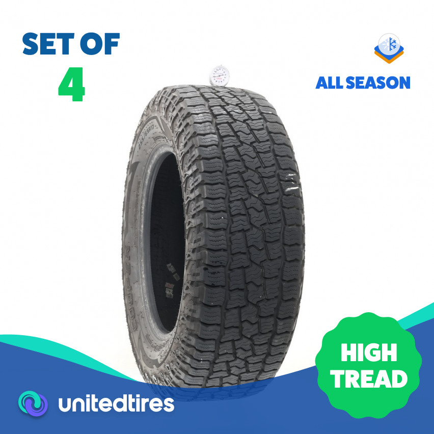 Set of (4) Used 255/65R17 Cooper Discoverer Road+Trail AT 110T – 9.5-10.5/32