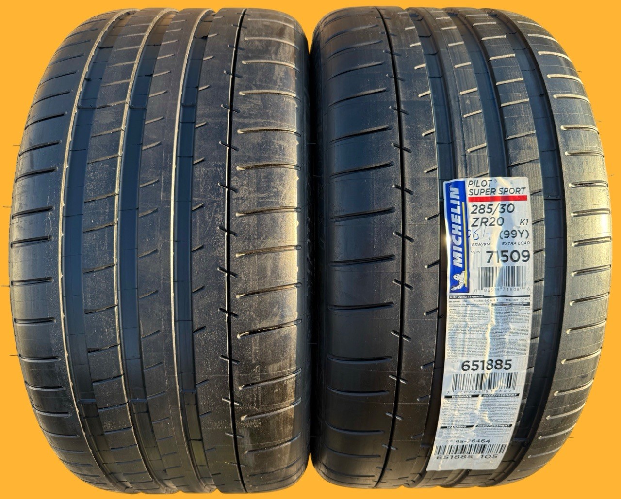 Set of TWO BRAND NEW 285/30ZR20 (99Y) Michelin Pilot Super Sport Tires 2853020