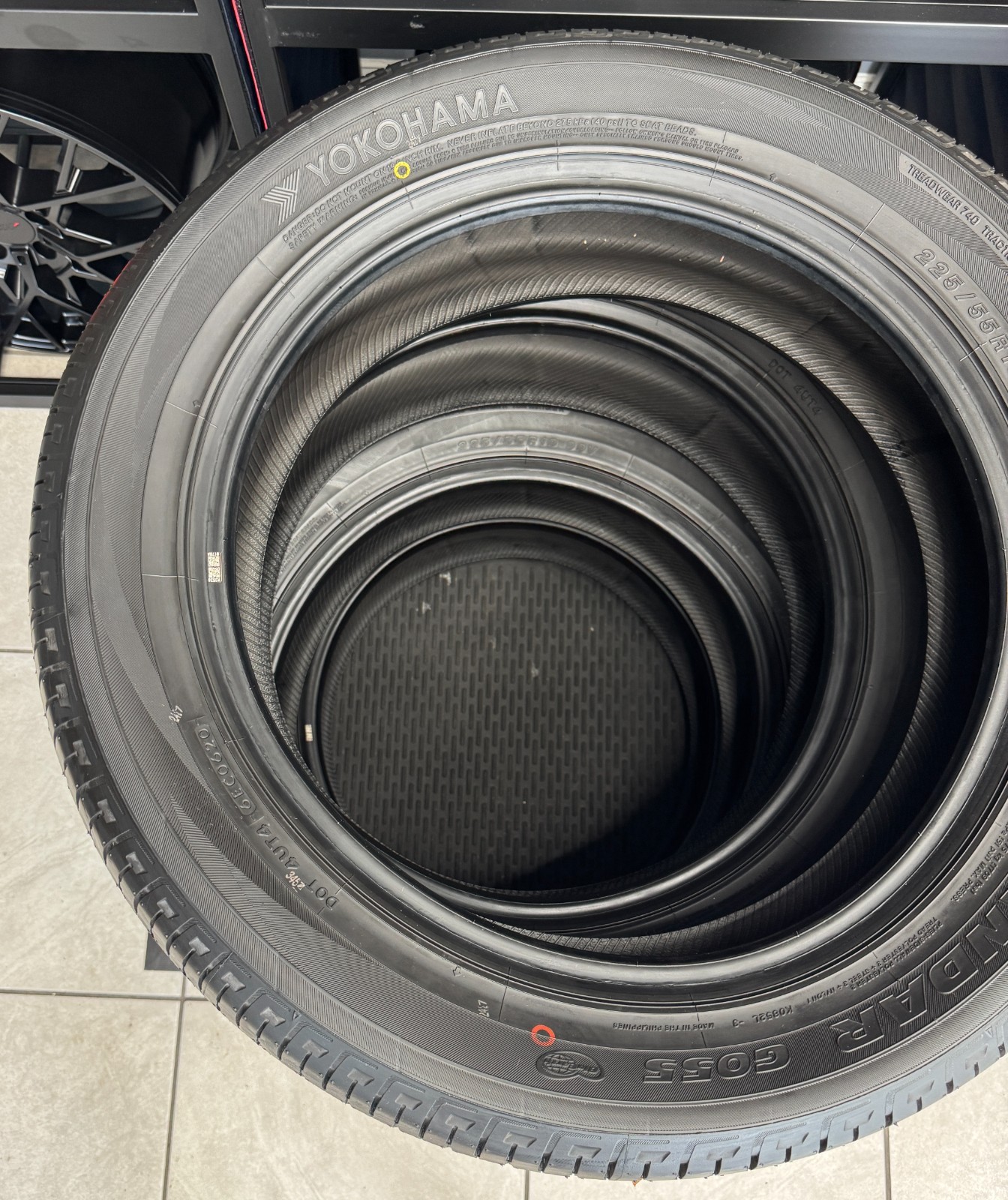 SET (4) 225/55R19 99V Yokohama Geolandar CV G055 NEW/32.