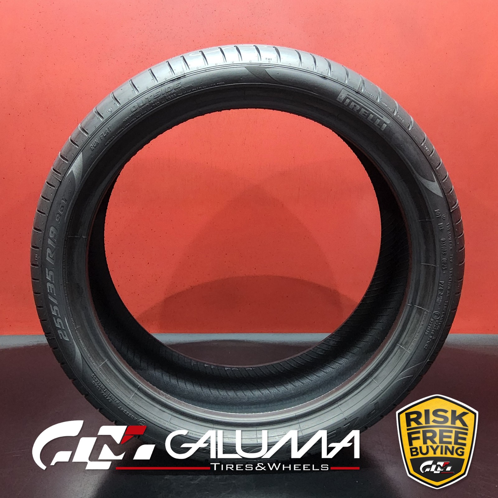 1 (One) Tire LikeNEW Pirelli P Zero PZ4 Run Flat MOE XL 255/35R19 No Patch 93558