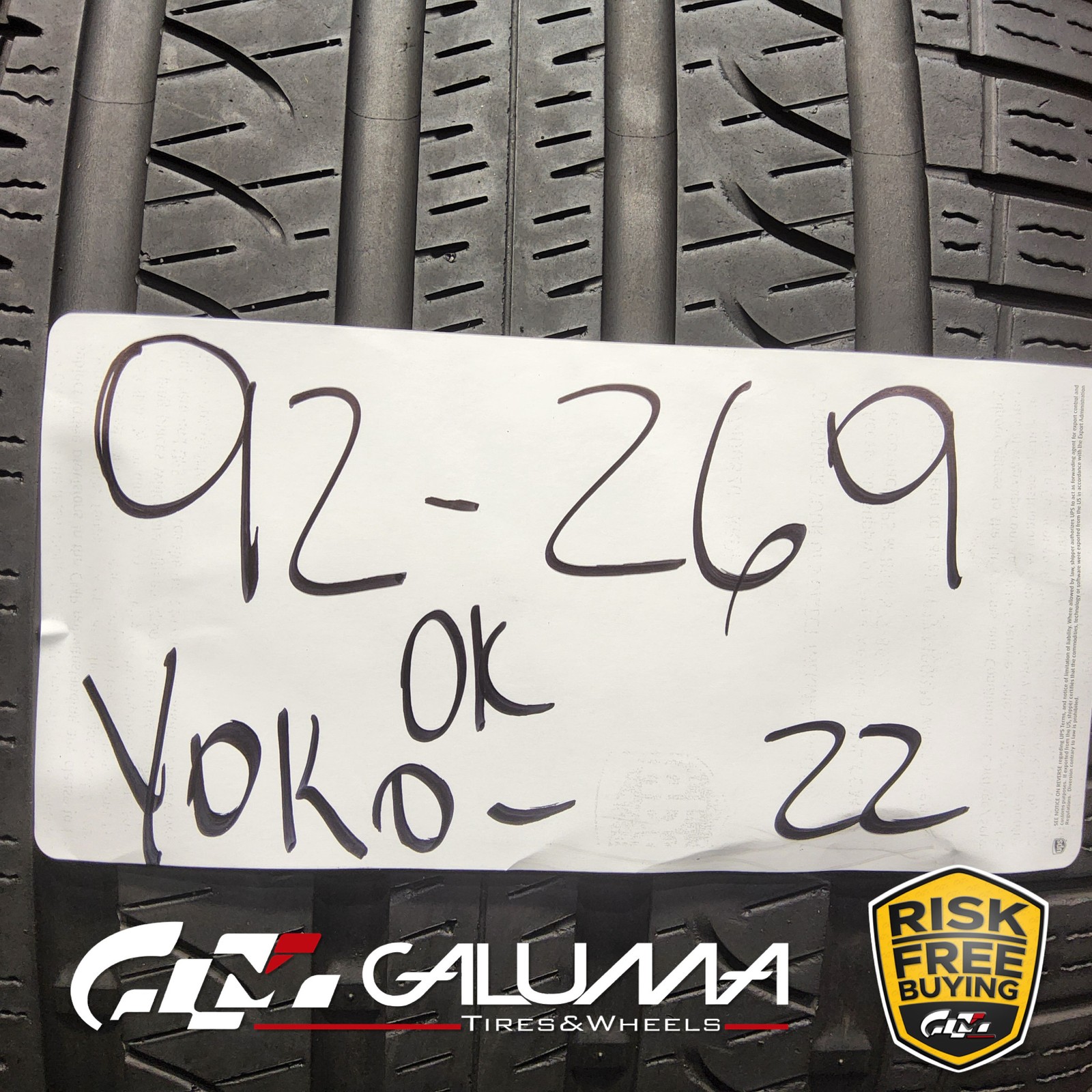 Set of 2 Tires Yokohama Advan V35 XL 315/35R22 315/35/22 3153522 No Patch #92269