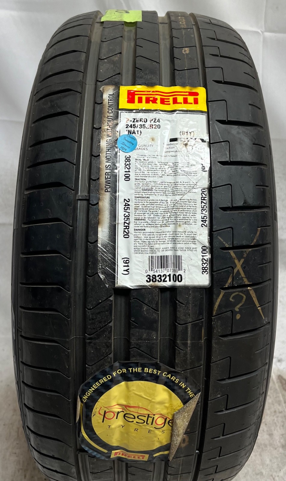 1 – NEW 245/35ZR20 (91Y) Pirelli P Zero PZ4 (NA1) Porsche OEM – 2124