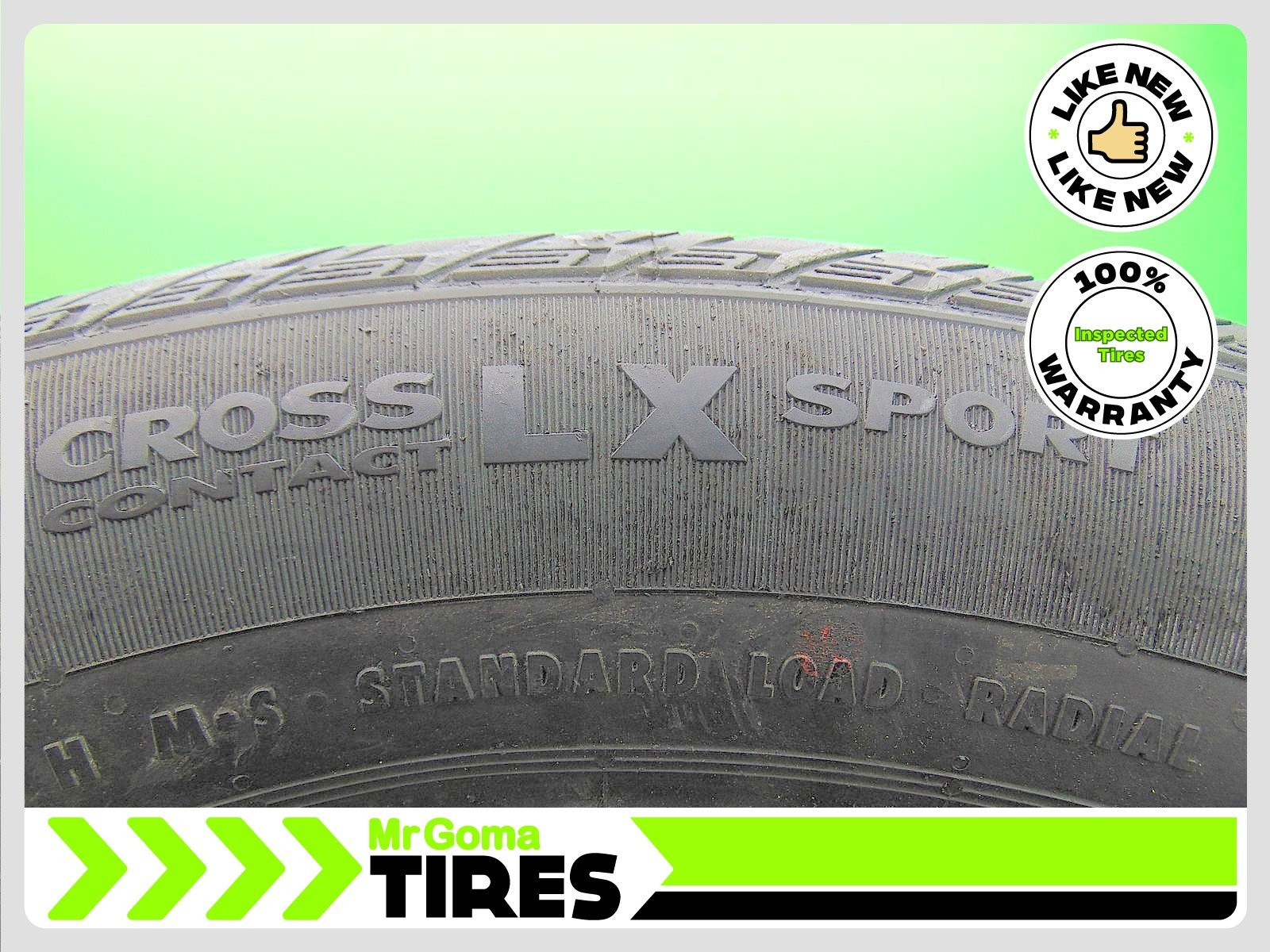 2 235/55R19 USED TIRES CONTINENTAL CROSSCONTACT LX SPORT 9.0/32 TREAD 101H