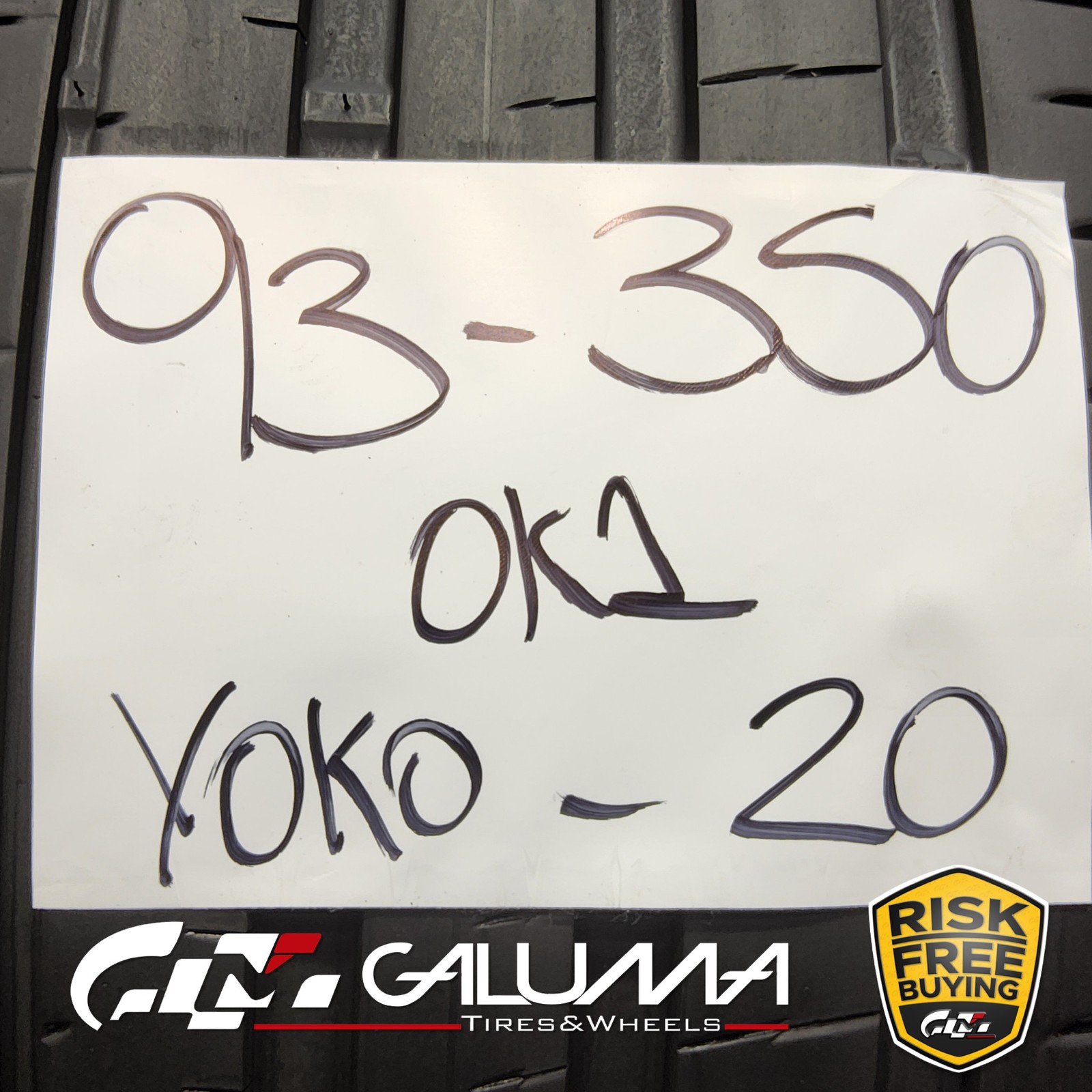 1 (One) Tire Yokohama Advan Sport V107 XL 295/30ZR20 295/30/20 No Patch #93350