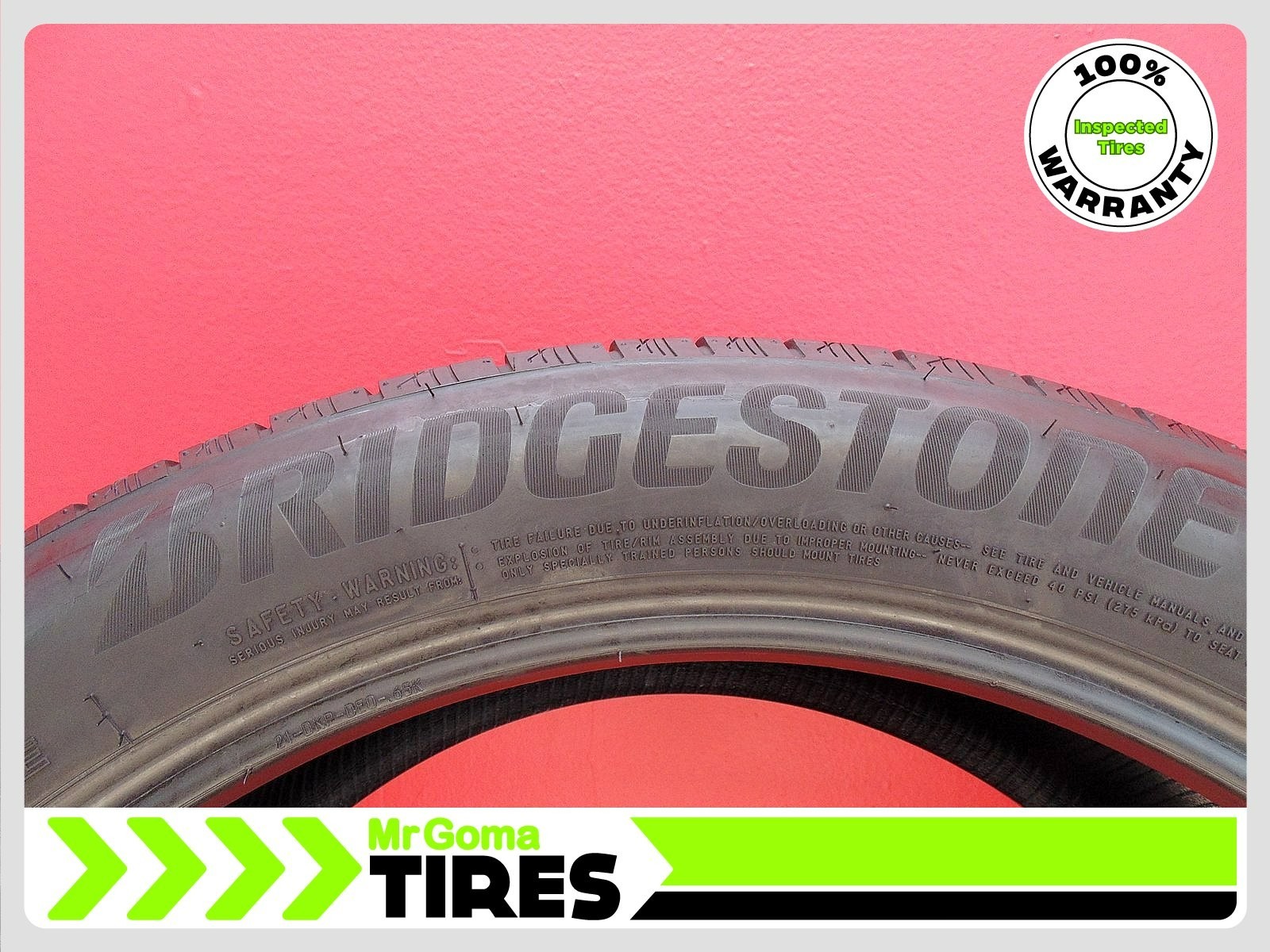 4 BRIDGESTONE ALENZA SPORT A/S 235/50R21 USED TIRES 7.2/32 TREAD 101V 2355021