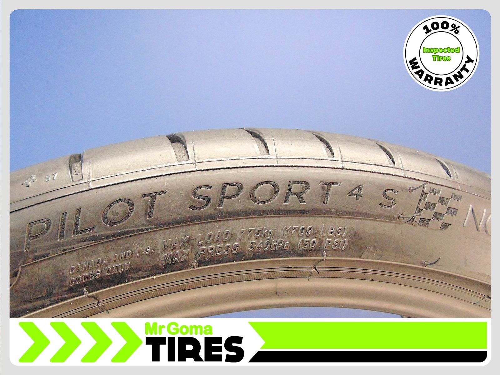 1 MICHELIN PILOT SPORT 4S NO PORSCHE XL 265/35ZR20 USED TIRE 7.3/32 TREAD 99Y