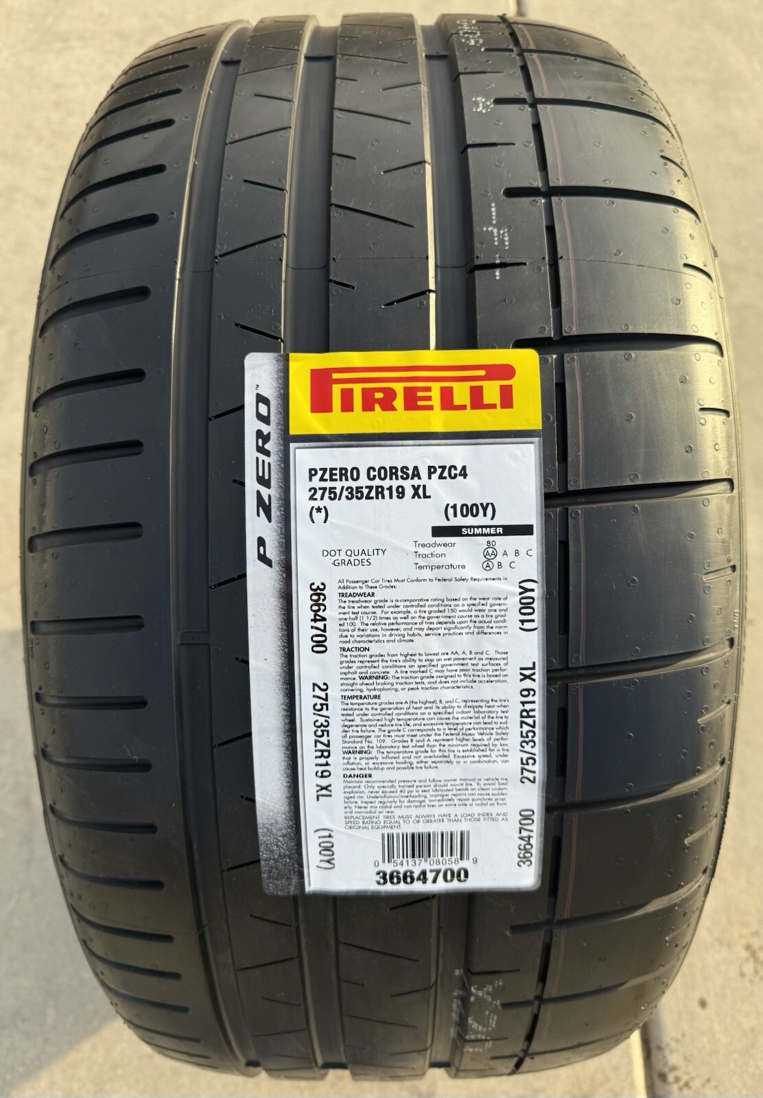 TWO NEW 275/35ZR19 Pirelli P Zero Corsa PZC4 Tires Like Michelin Cup 2 2753519
