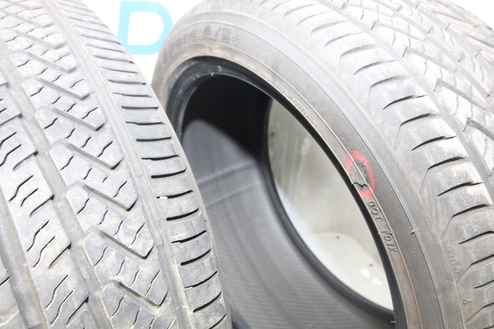 YOKOHAMA ADVAN SPORT AS+ 245/40R18 97Y DOT 34/21 9/32NDS TREAD REMAINING TIRES