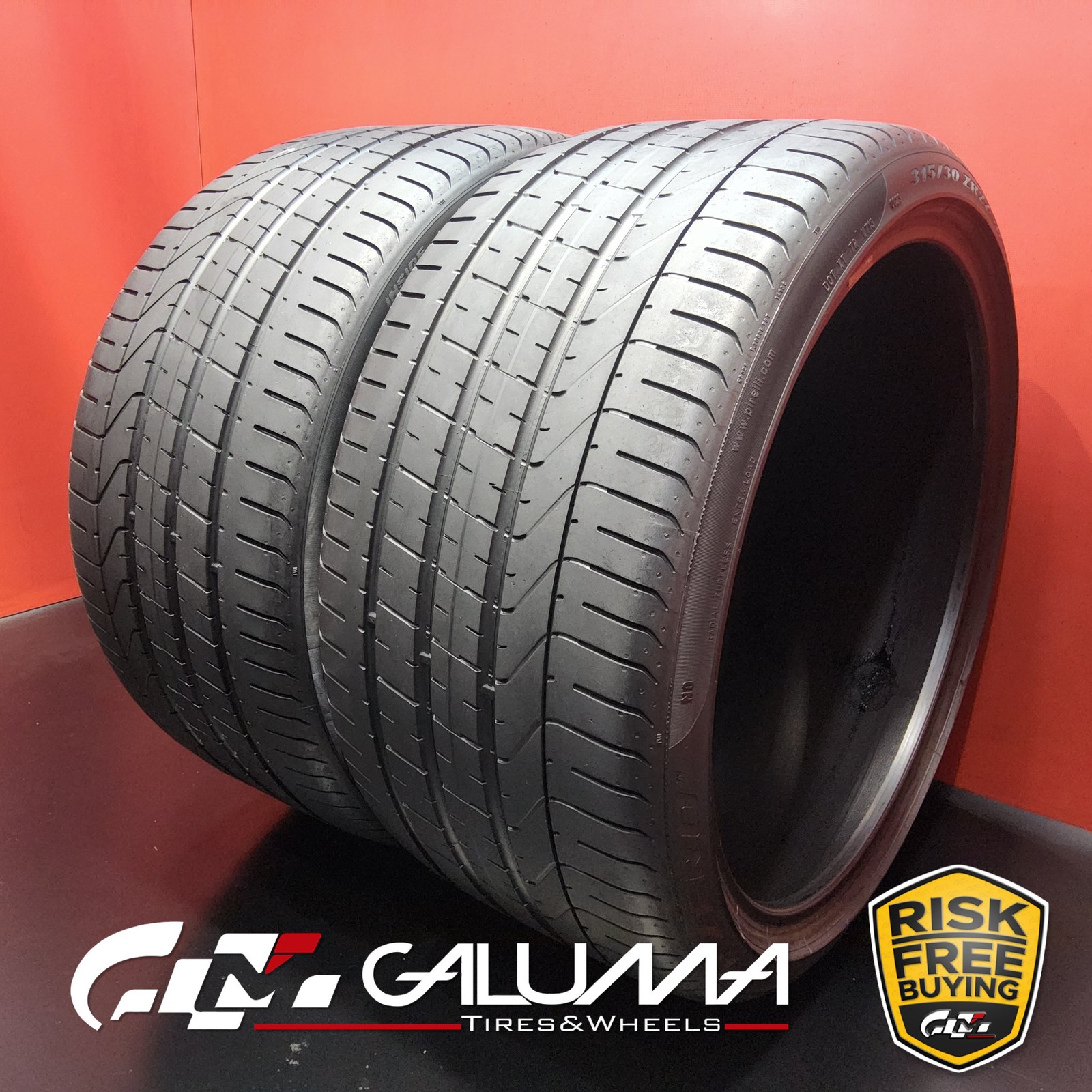 Set of 2 Tires Pirelli P Zero XL 315/30ZR22 315/30/22 3153022 No Repairs #90203