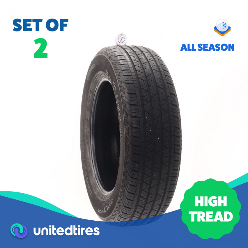 Set of (2) Used 235/65R18 Continental CrossContact LX Sport 106H – 8/32
