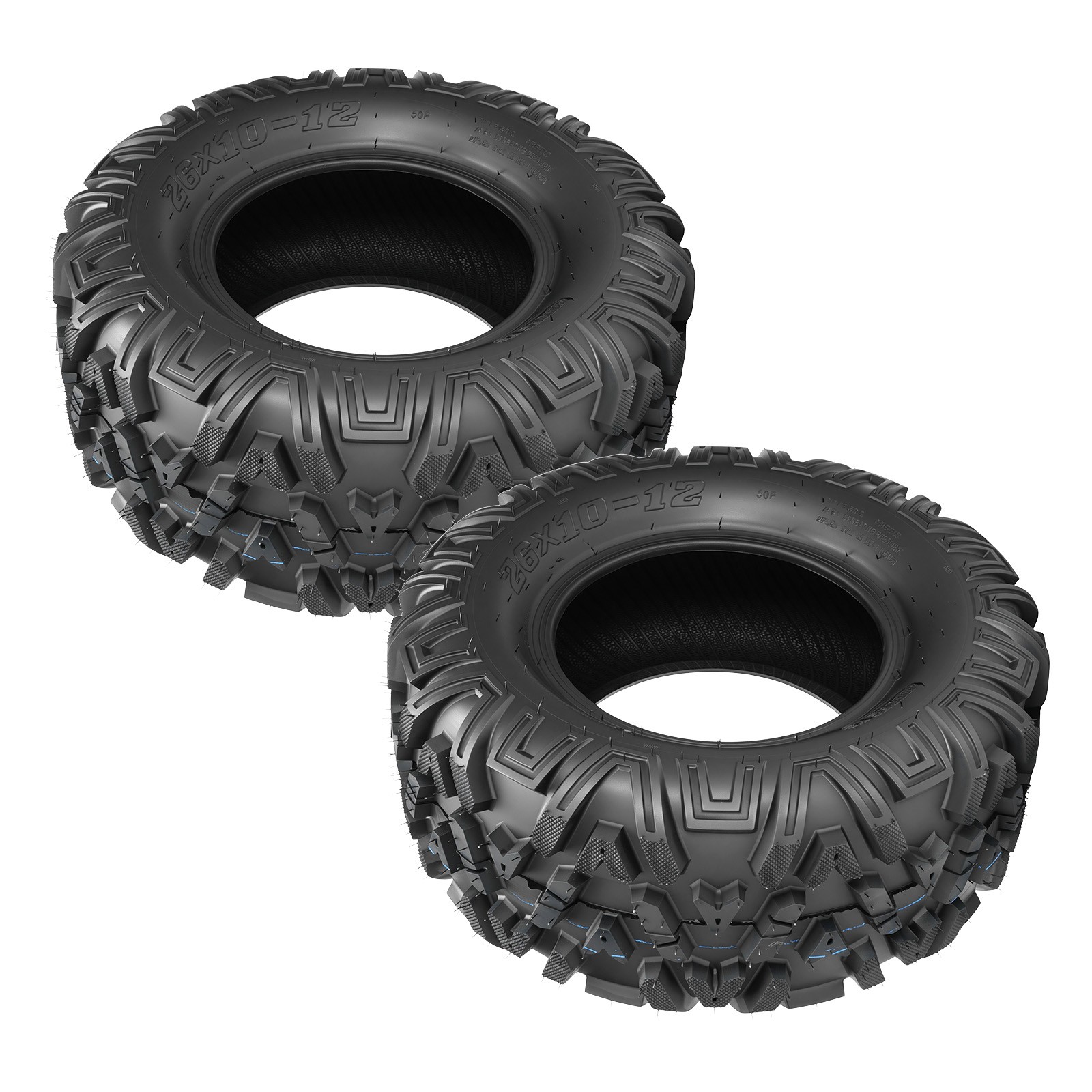 2pcs 26×10-12 ATV Tires 6ply All Terrain New