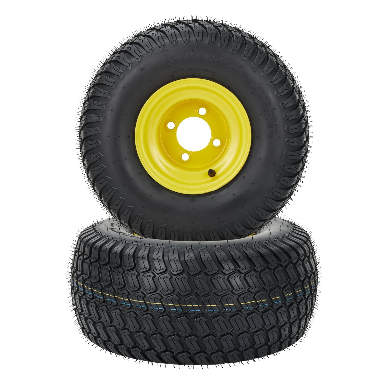 2pc 18×9.50-8 Lawn Mower Tires & Wheel Assembly 4 Lug Hole 18×9.5-8 18×9.5×8,Rim