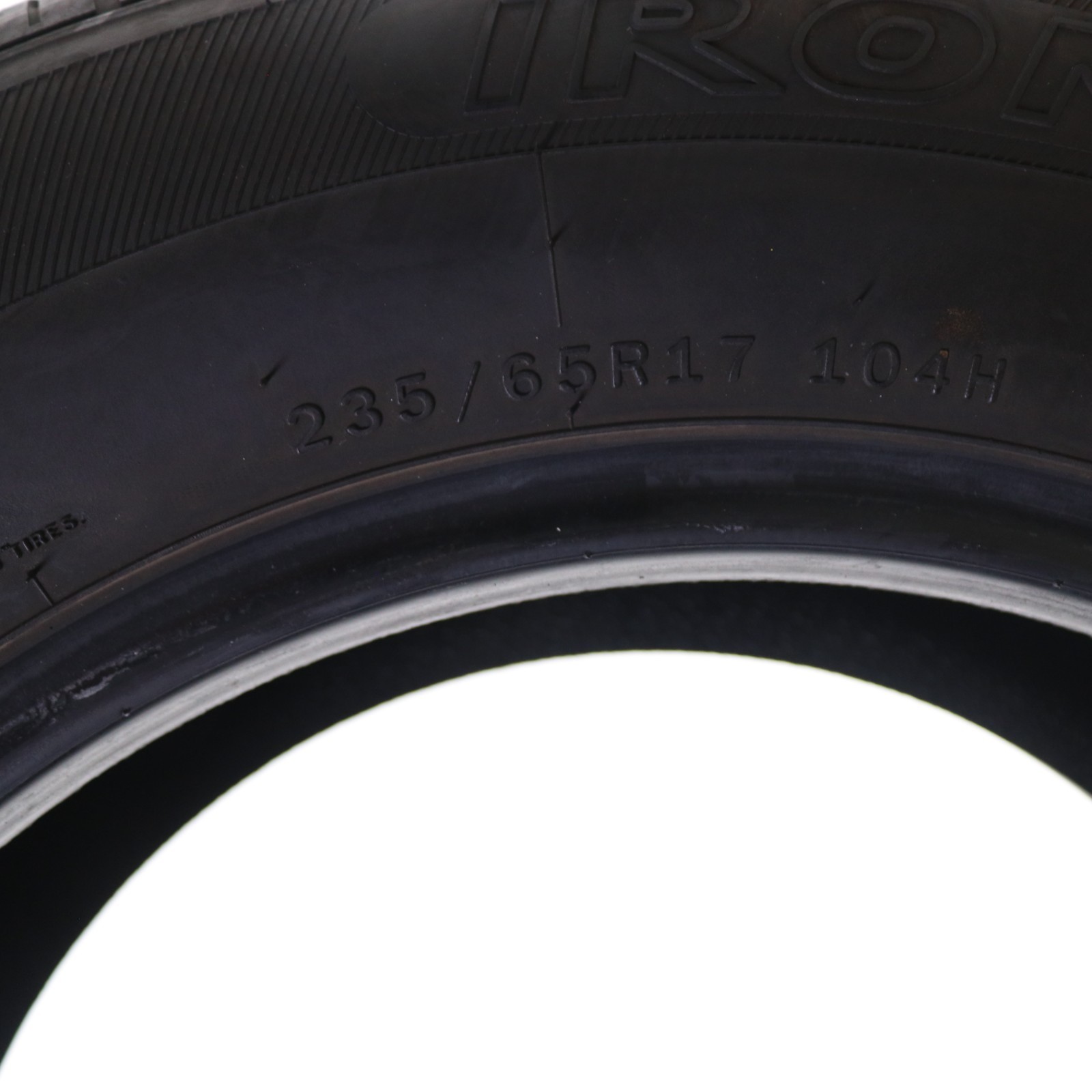 Set of 4 Used 235/65R17 IronMan RB-SUV – 104H – 9-10/32 No Repairs