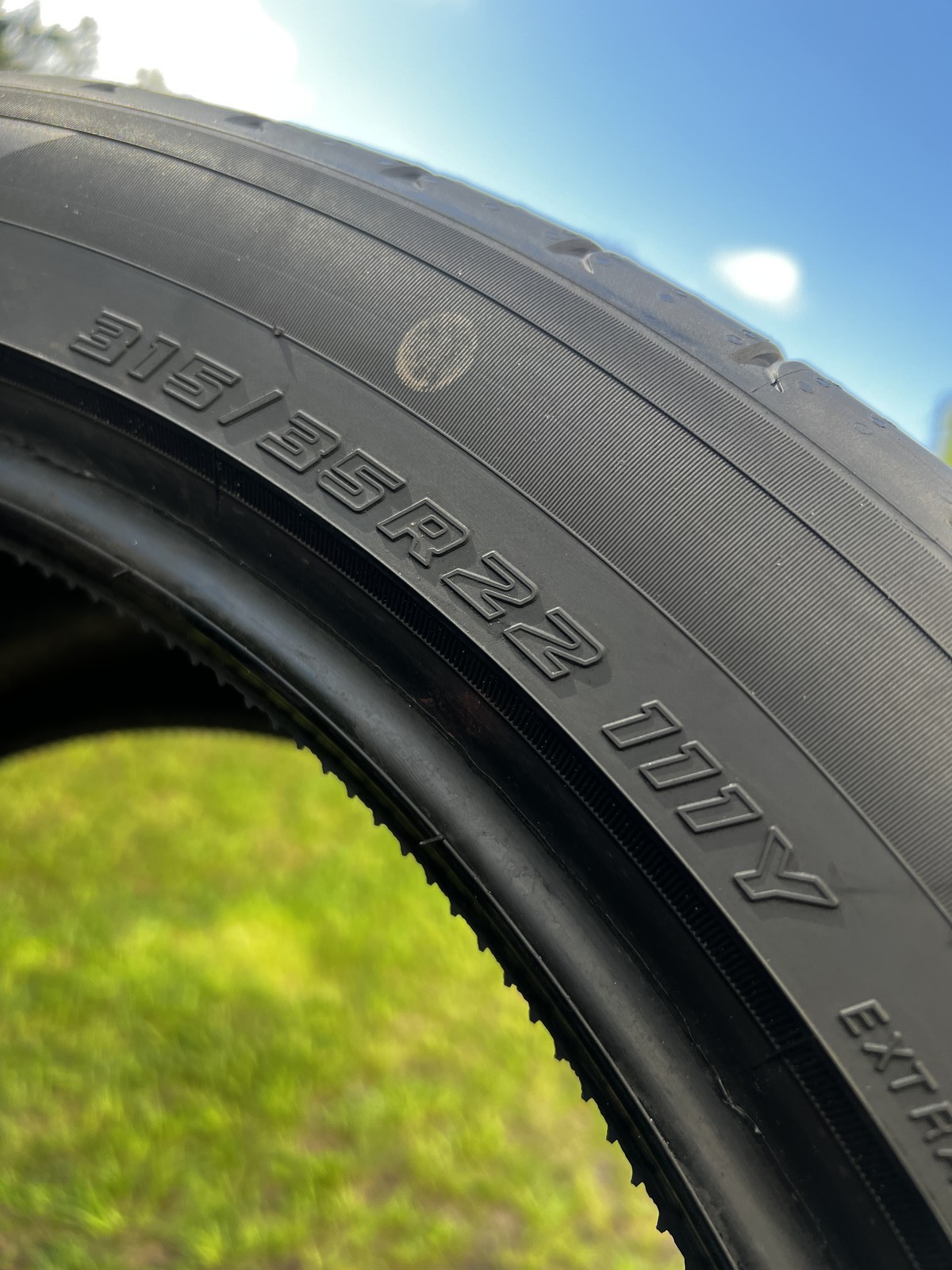 1 Tire Yokohama Advan Sport V107 ★ BMW I 315/35R22 111Y DOT.3923 7/32