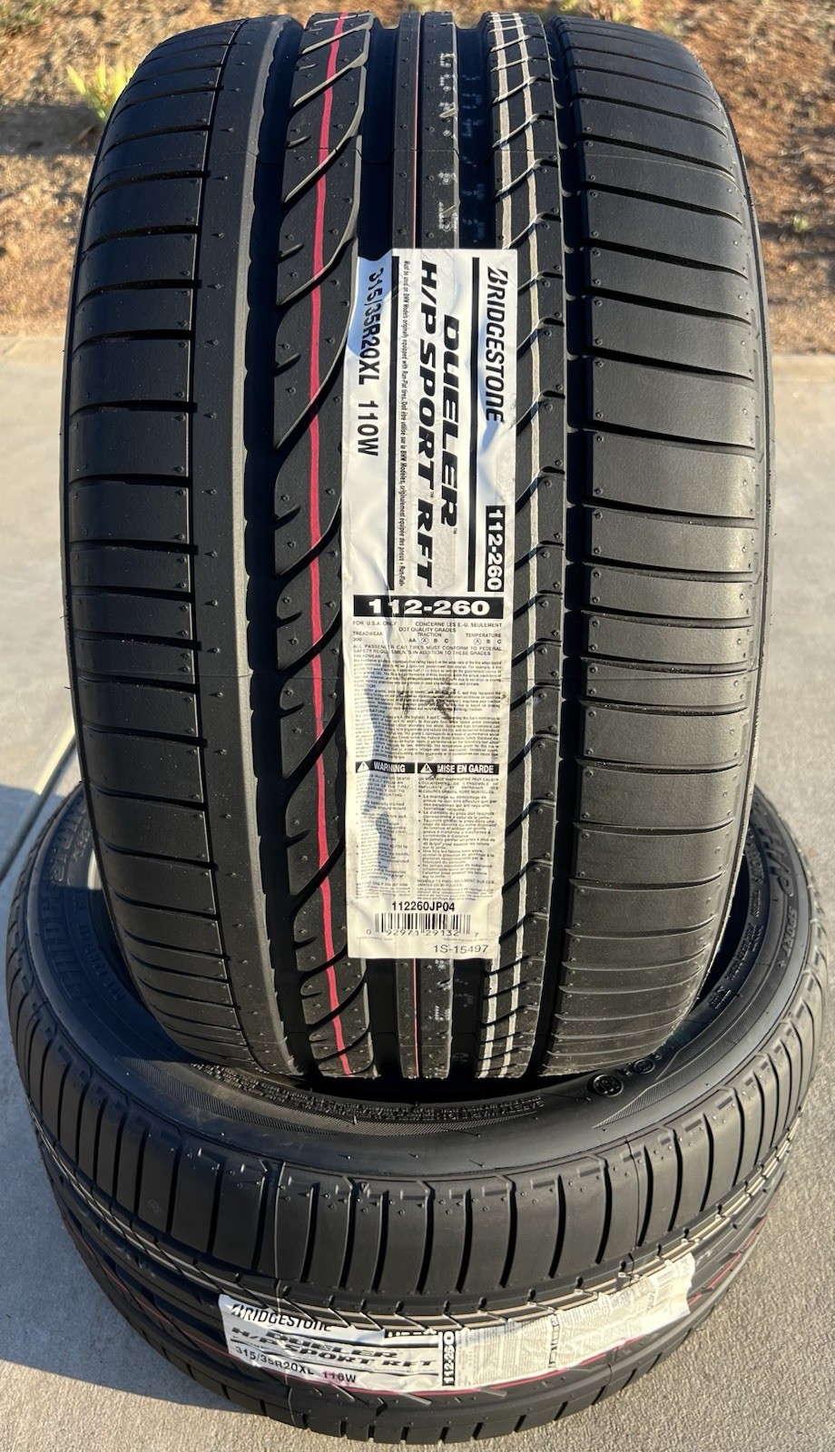 4X NEW Bridgestone Dueler H/P Sport RFT BMW Run Flat 2X 275/40R20 & 2X 315/35R0