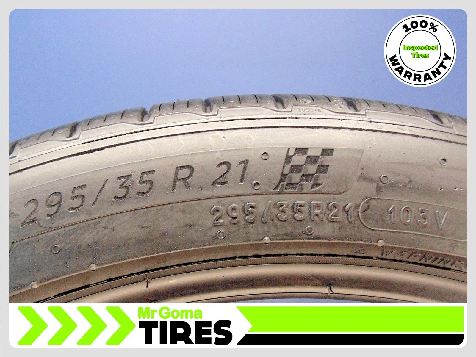 1 MICHELIN PILOT SPORT A/S 4 NEO 295/35R21 USED TIRES 7.0/32 TREAD 103V PORSCHE