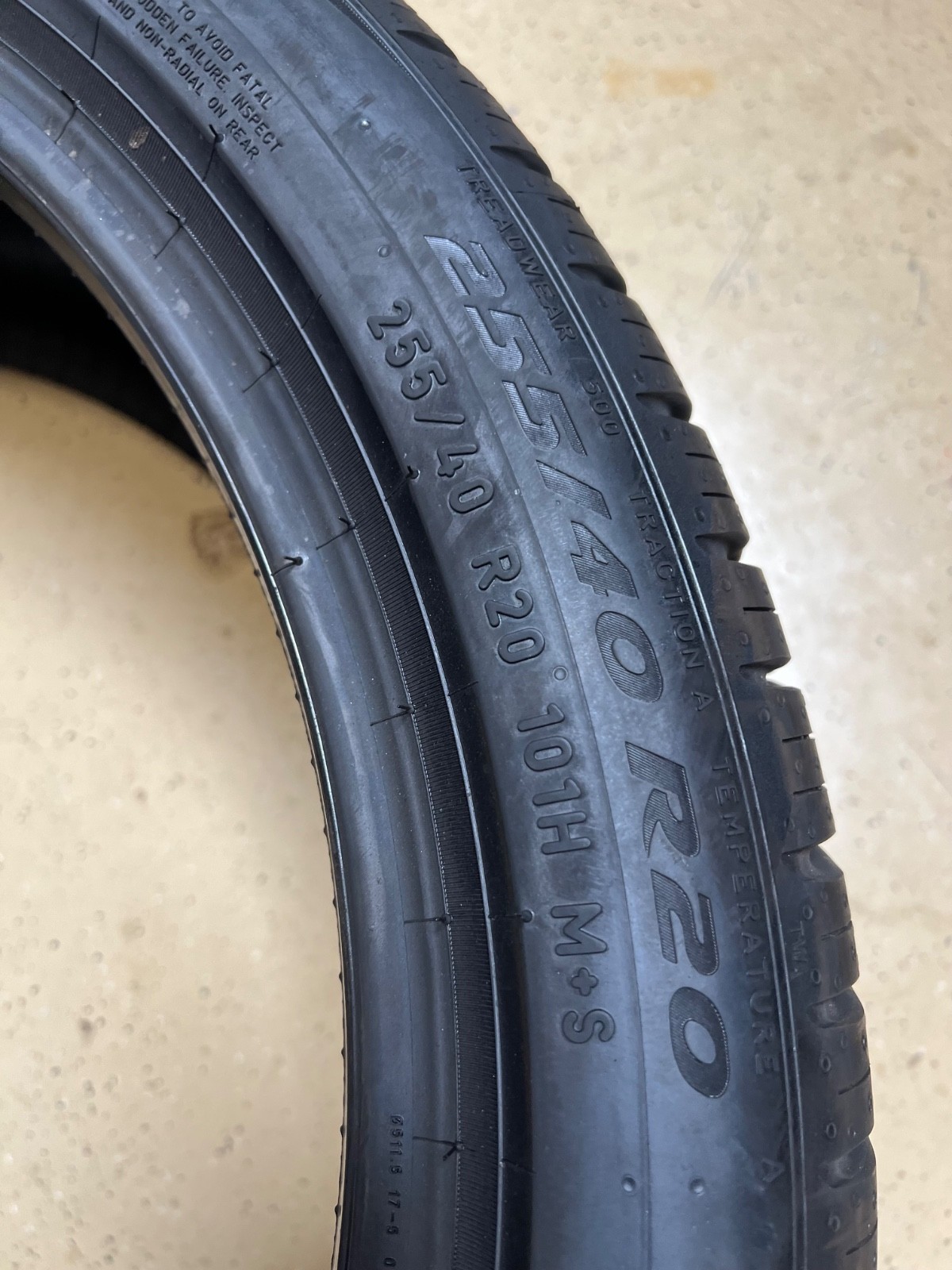 1 – NEW 255/40R20 XL (101H) M+S Pirelli Scorpion Zero All Season – 7137