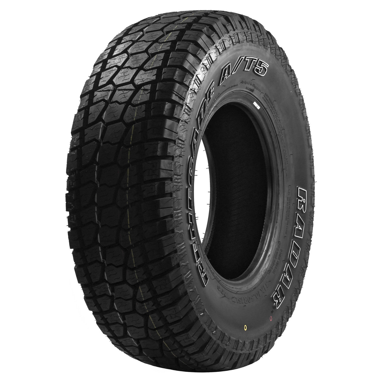 35X12.50R22LT Radar RENEGADE A/T5 All-Terrain 121Q 12PLY LOAD F 80PSI OWL M+S