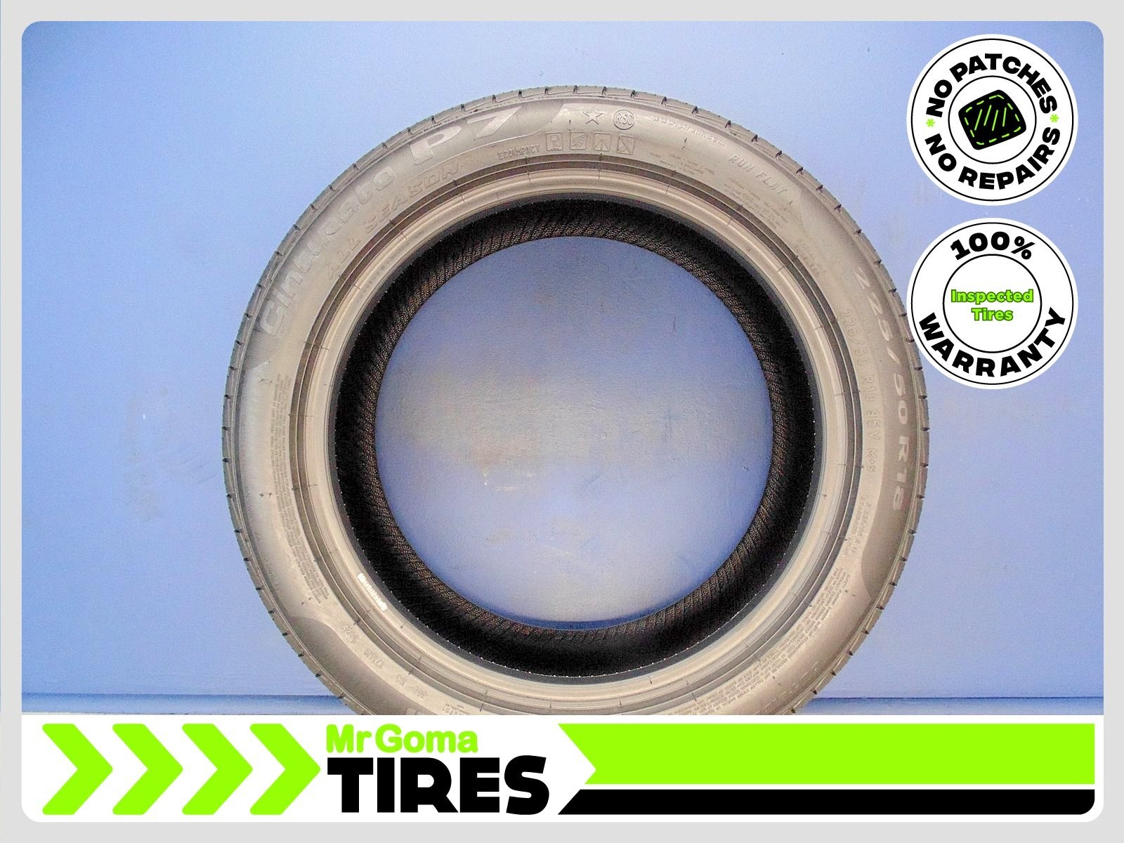 1 PIRELLI CINTURATO P7 A/S RSC RFT XL BMW 225/50R18 USED TIRE 7.3/32 TREAD 95V