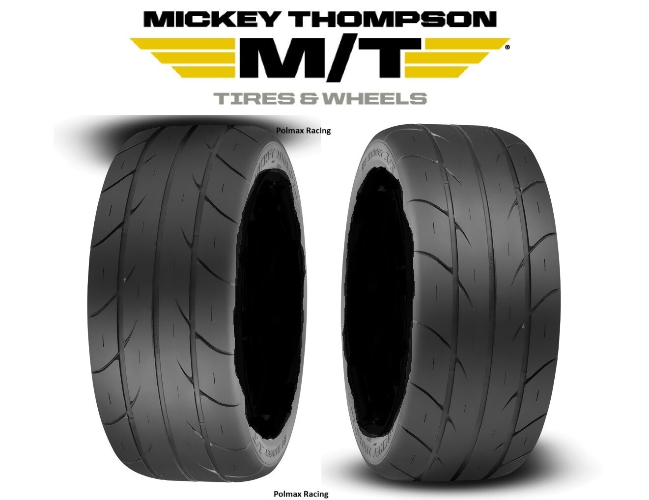 2 New Mickey Thompson P285/35R19 ET Street S/S tires DOT drag radial 26.9” tall