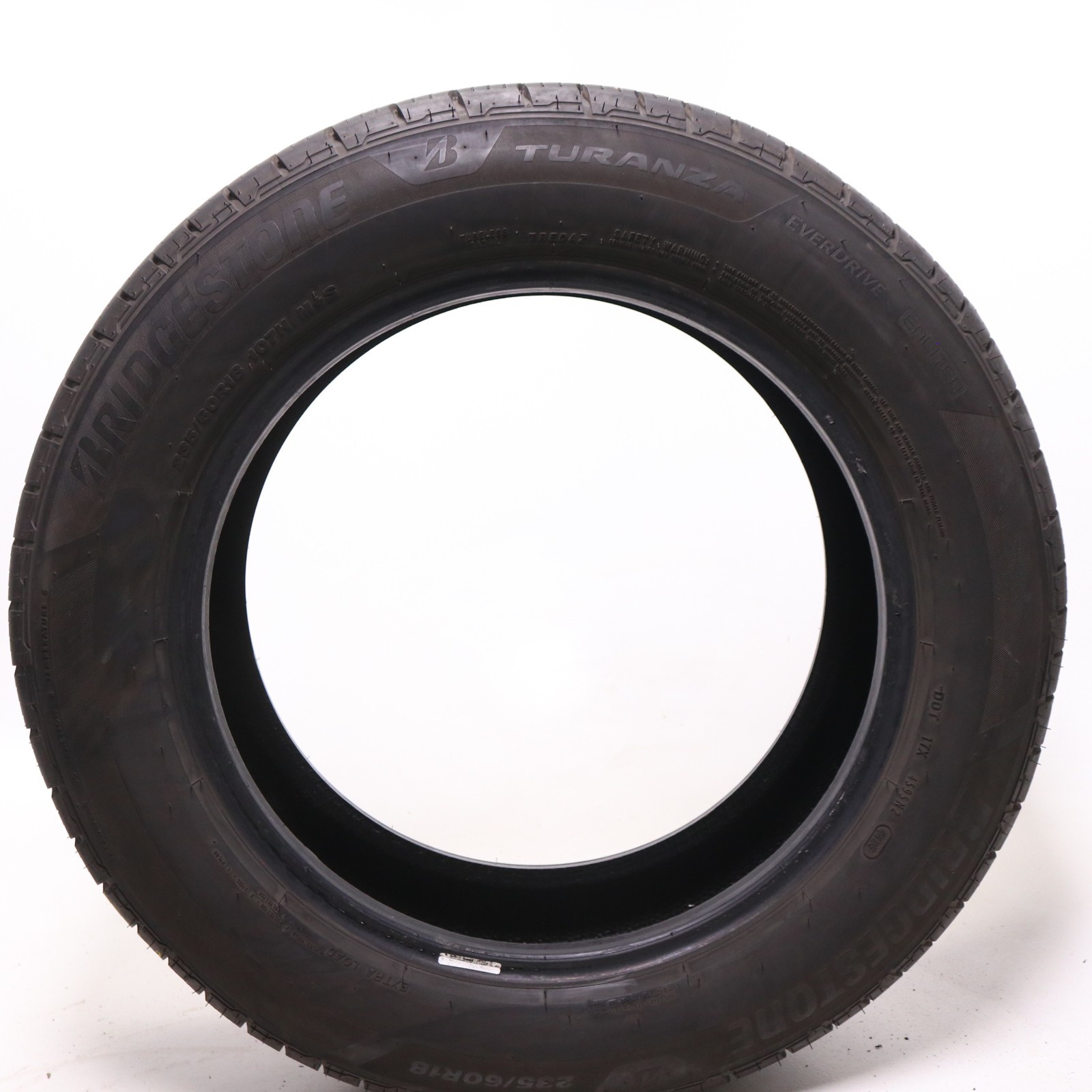 Set of 2 Used 235/60R18 Bridgestone Turanza EverDrive Enliten 107H – 10.5-11/32