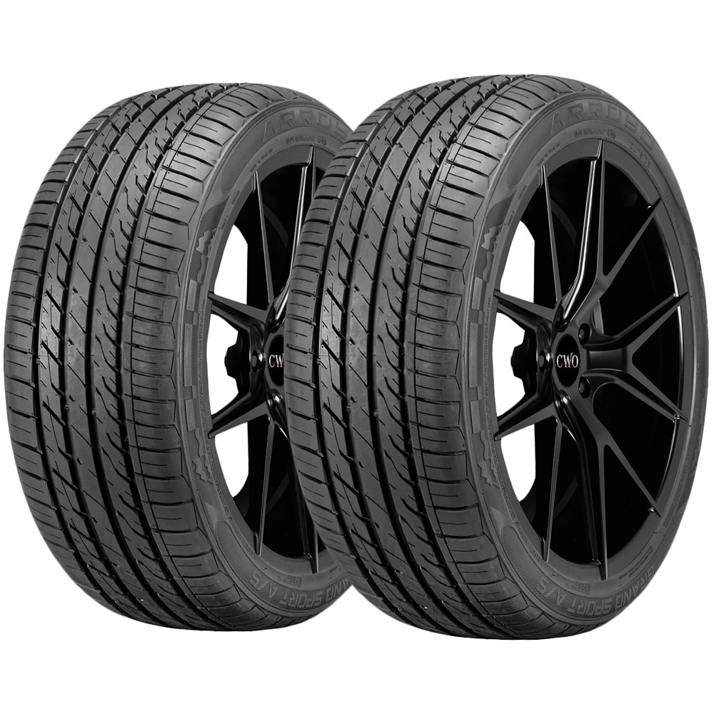 (QTY 2) 255/30ZR22 Arroyo Grand Sport A/S 95W XL Black Wall Tires