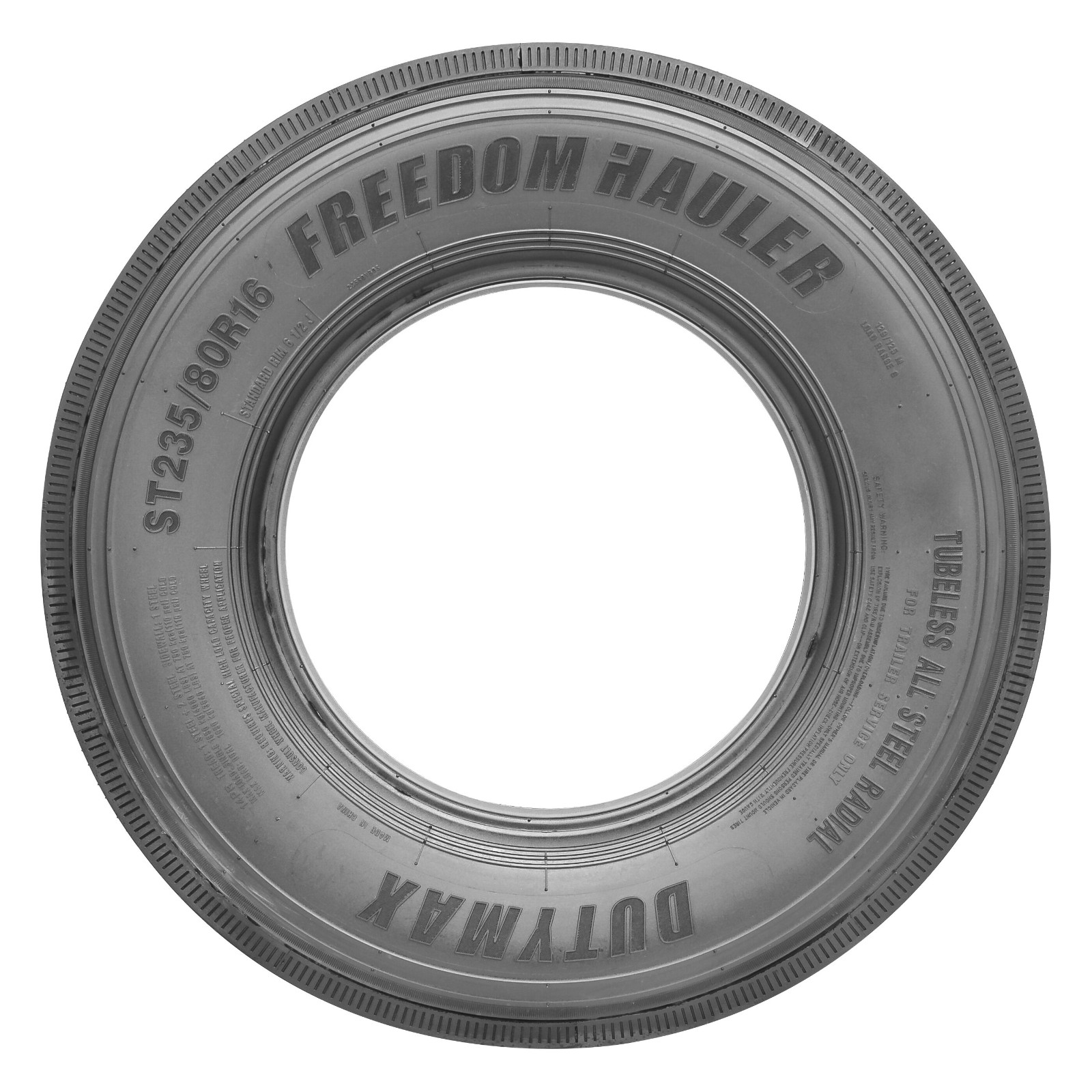 ST235/85R16 Freedom Hauler DUTYMAX 132/127M 14PLY 110PSI ALL STEEL LOAD G