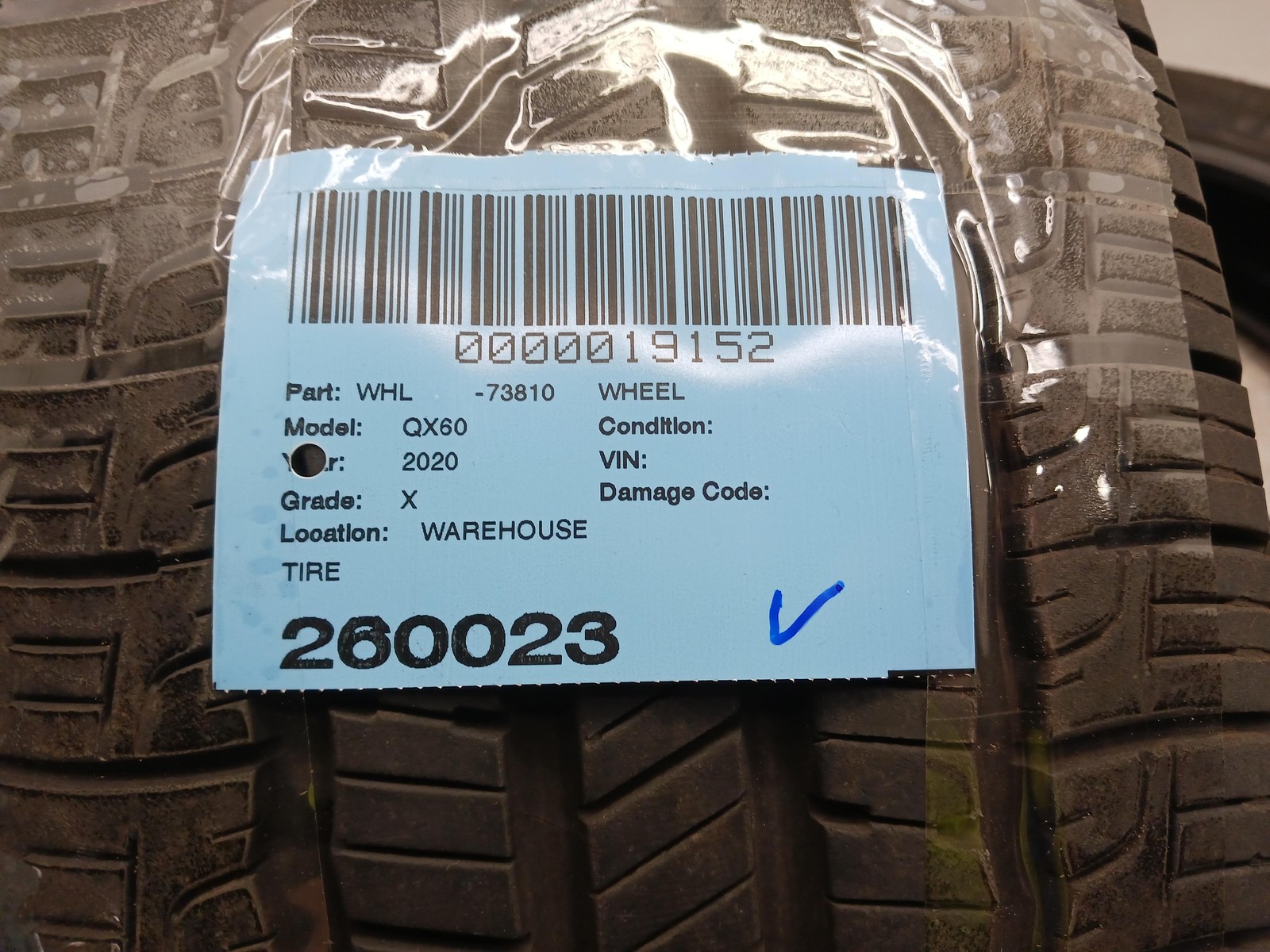 2015-2025 Infiniti QX60 Tire GoodYear Reliant All-Season 235/65 R18 OEM