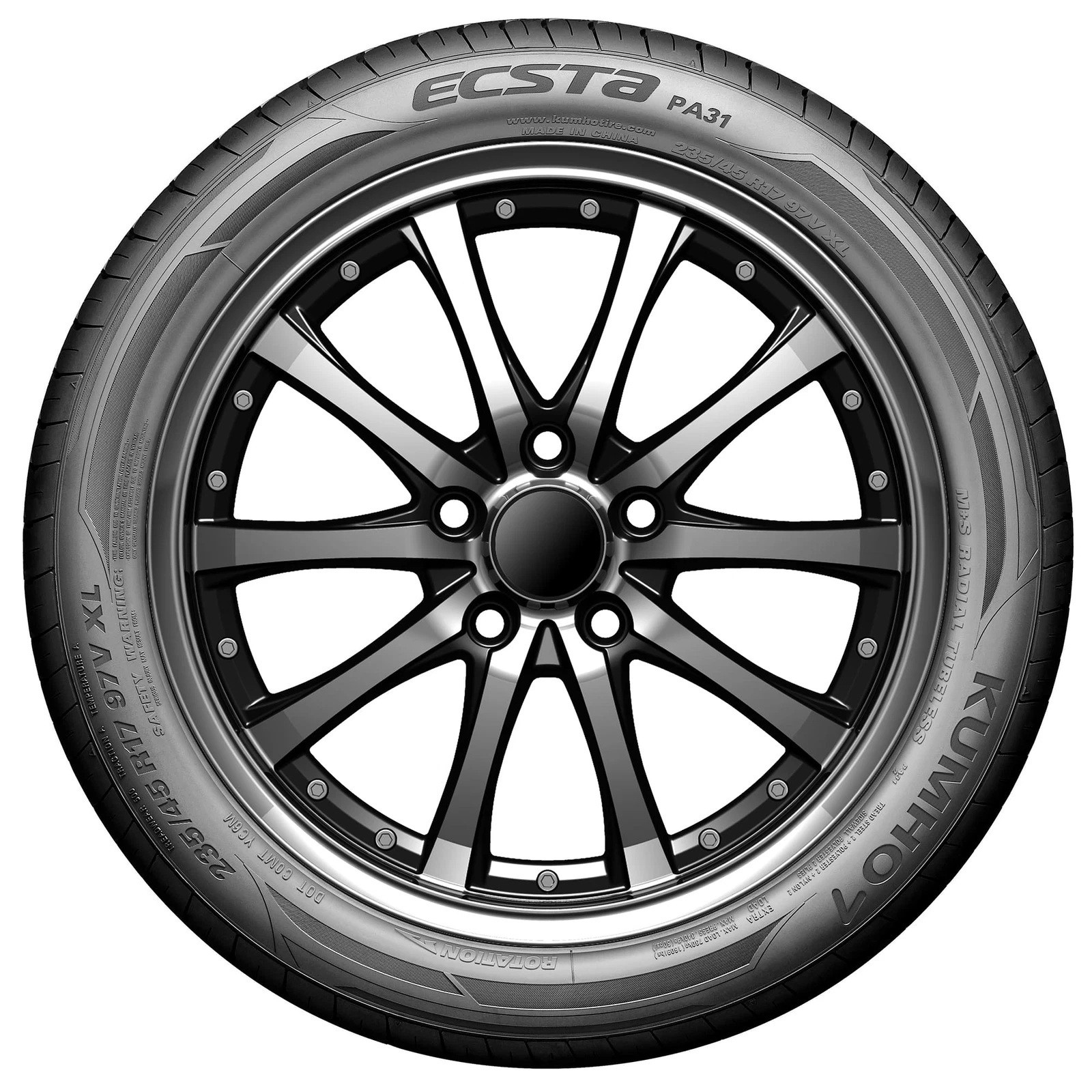 Set 4 215/55R18 Kumho Tires Ecsta PA31 Radial Tires 2155518 High Performance 95V