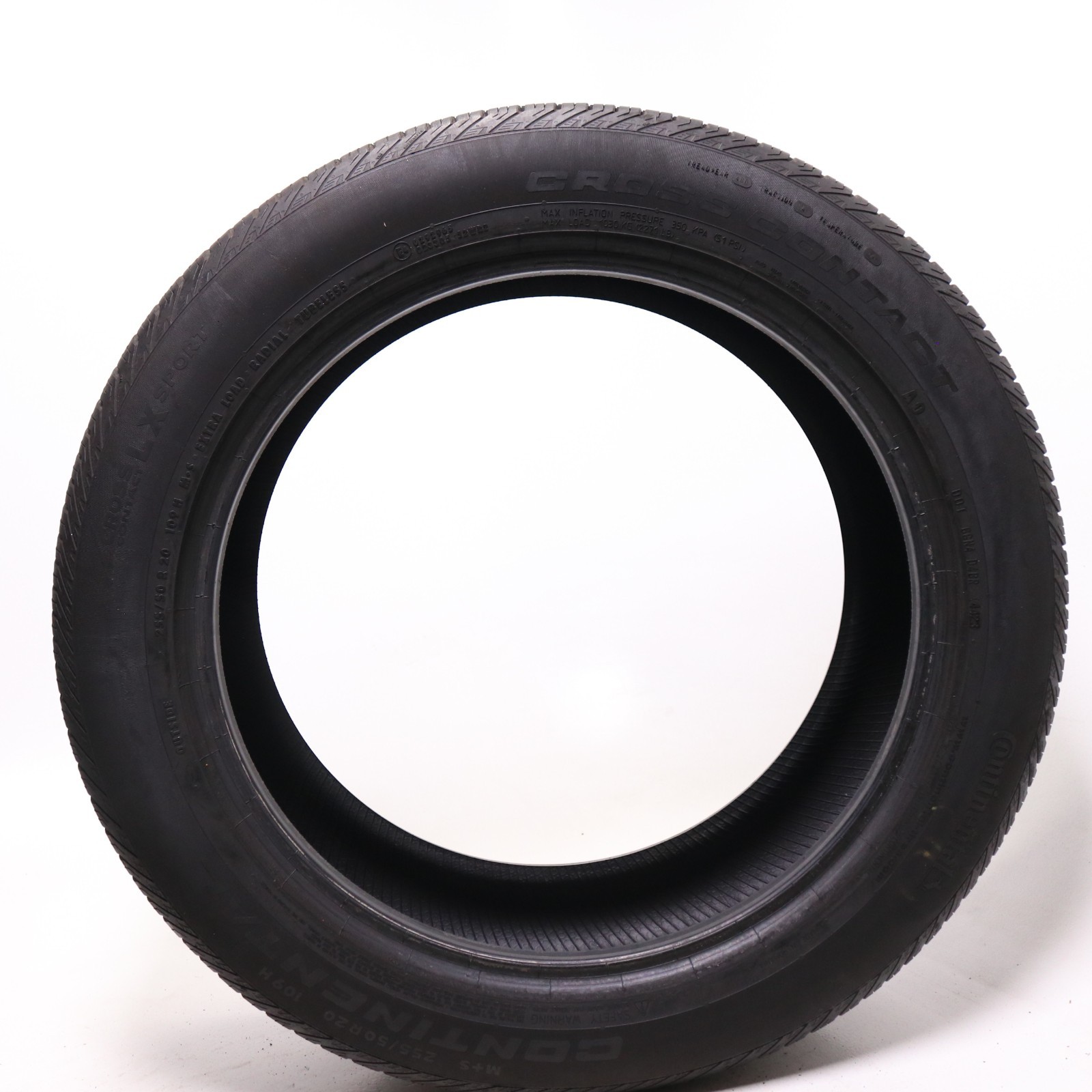 Set of 2 Used 255/50R20 Continental CrossContact LX Sport AO – 109H – 7.5-8/32