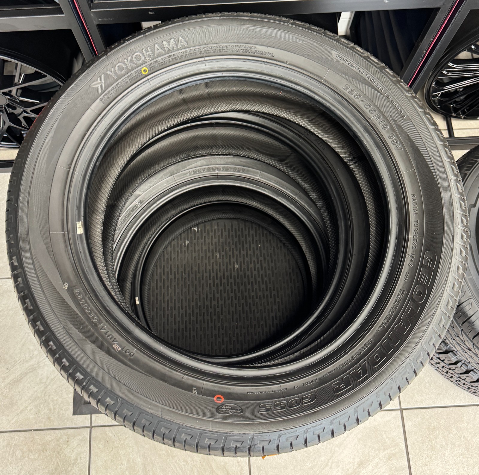 SET (4) 225/55R19 99V Yokohama Geolandar CV G055 NEW/32.
