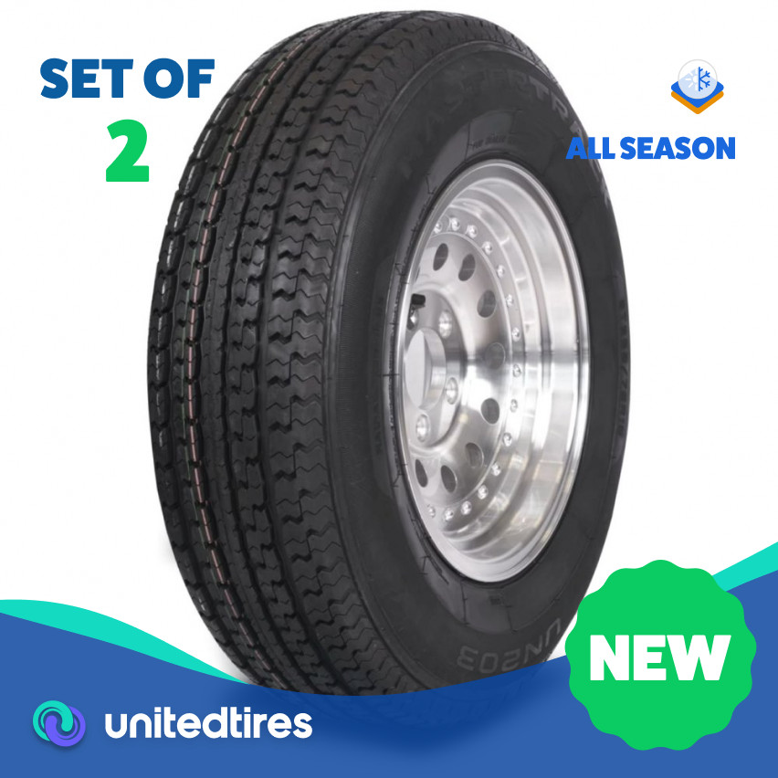 Set of (2) New ST 205/75R15 Mastertrack UN203 111M