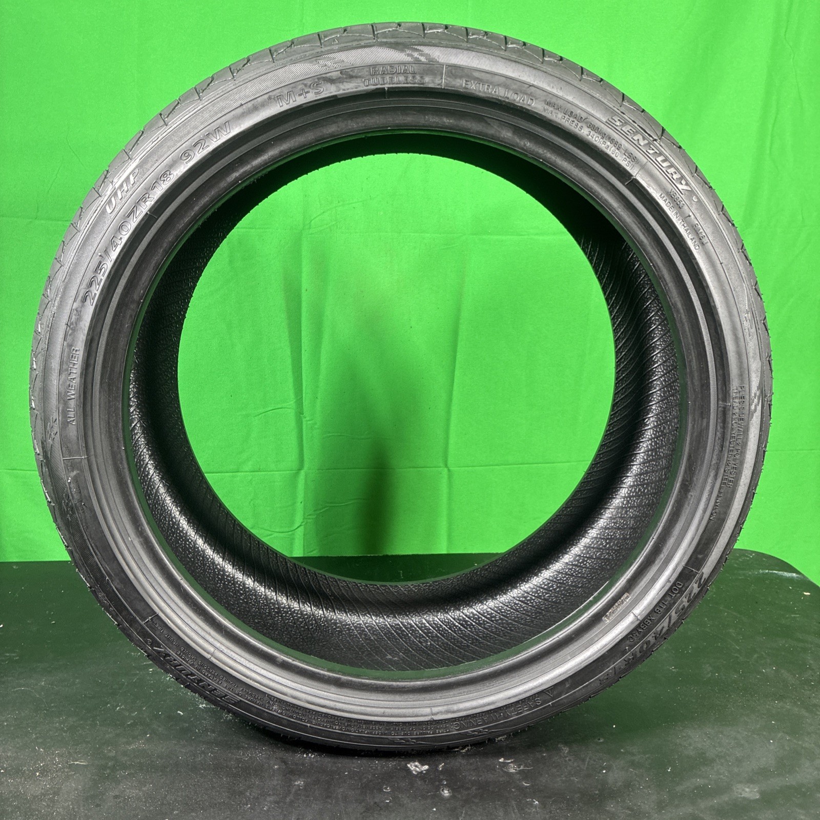 Single,Used-225/40ZR18 Sentury 92W 9/32 DOT 5025