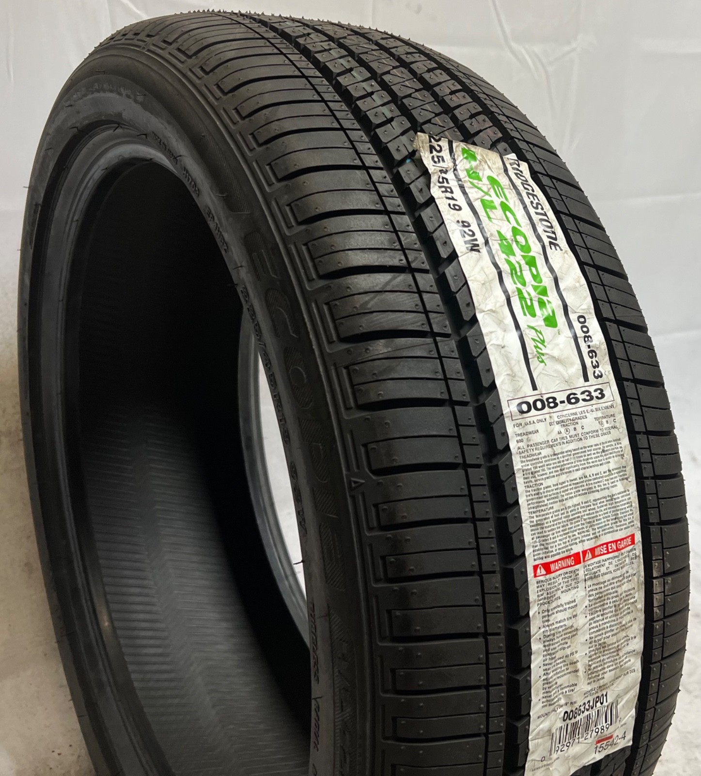 1 – NEW 225/45R19 (92W) Bridgestone Ecopia H/L 422 Plus – 11045