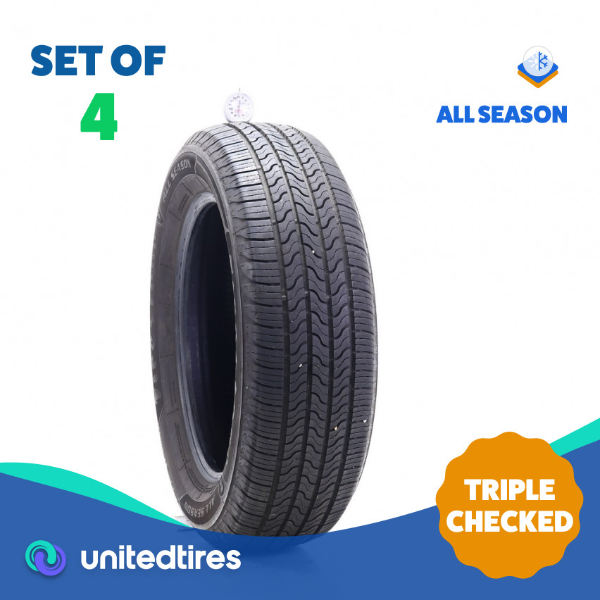 Set of (4) Used 215/60R17 Firestone All Season (Firestone) 96T – 7-9/32 (18ECB)