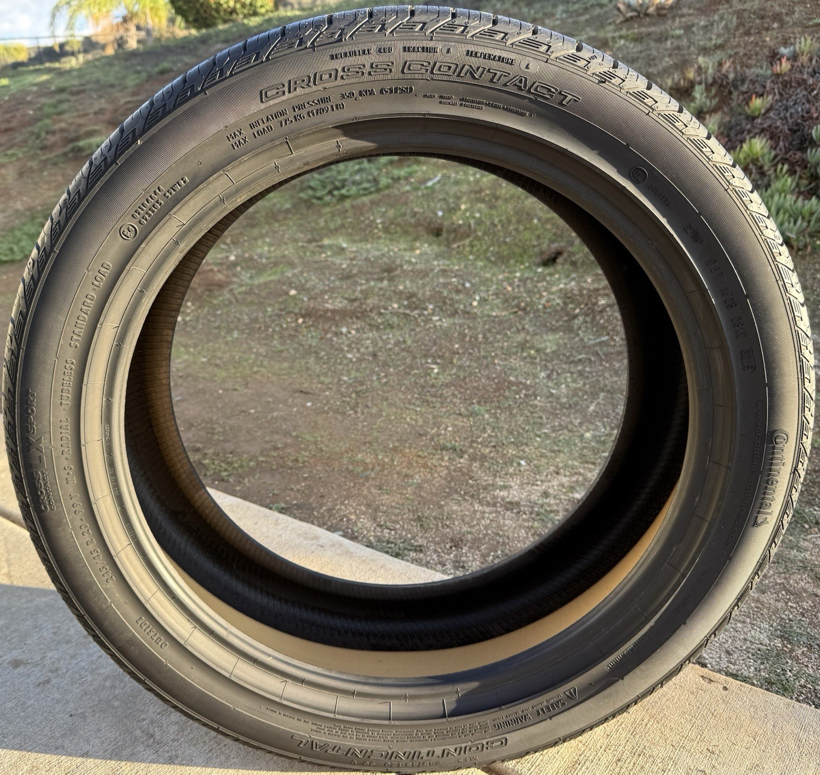 TWO BRAND NEW 245/45R20 Continental CrossContact LX Sport ContiSilent Foam Tires