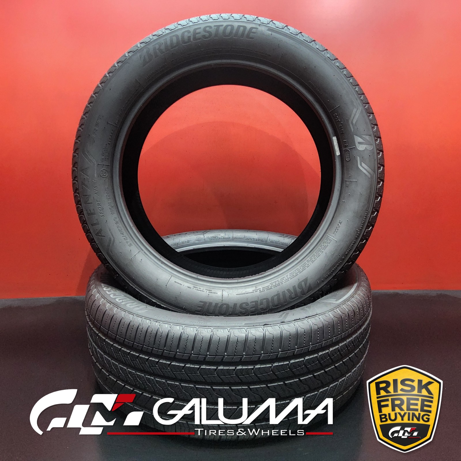 Set of 2 Tires LikeNEW Bridgestone Alenza Sport A/S RFT 275/45R20 No Patch 95000