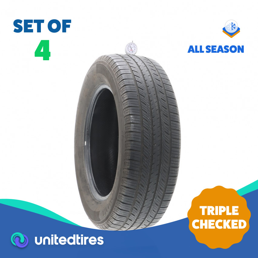 Set of (4) Used 225/65R17 Yokohama Avid Ascend LX 102H – 6-7/32