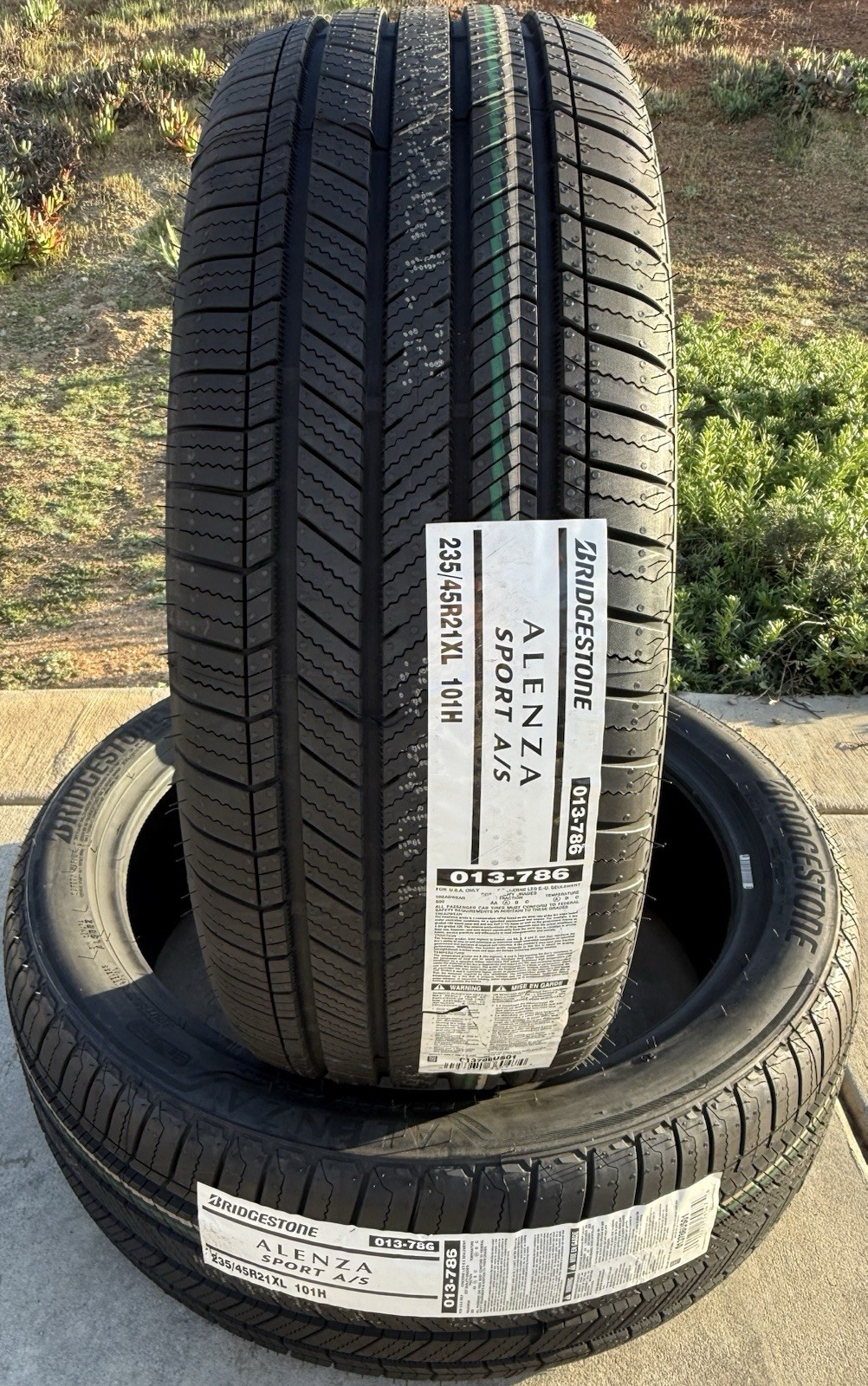 FOUR BRAND NEW 235/45R21 101H Bridgestone Alenza Sport A/S All Season Tires