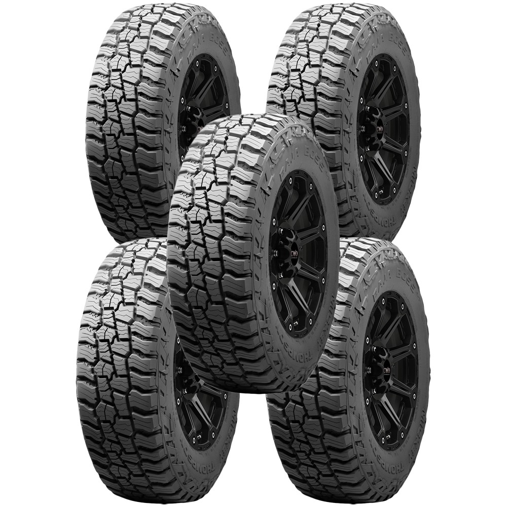 (QTY 5) 245/65R17 Mickey Thompson Baja Boss A/T 111T XL Black Wall Tires