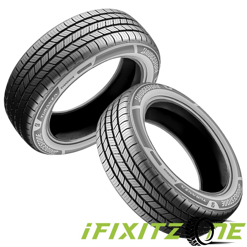 1 Bridgestone Turanza EverDrive 225/55R17 97V Tires 800BB UTQG W/80,000 Mileage