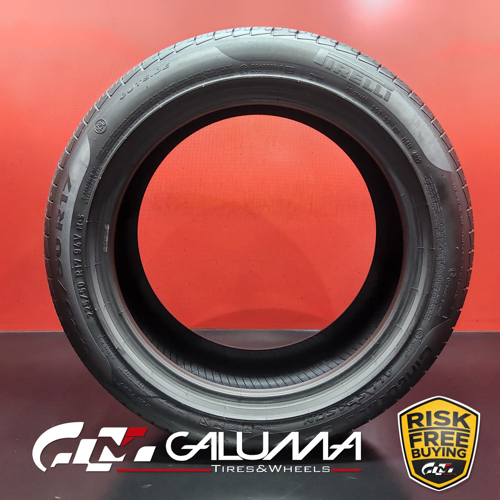 1 Tire Pirelli Cinturato P7 All Season RunFlat 225/50/17 R17 94V NoRepairs 95280