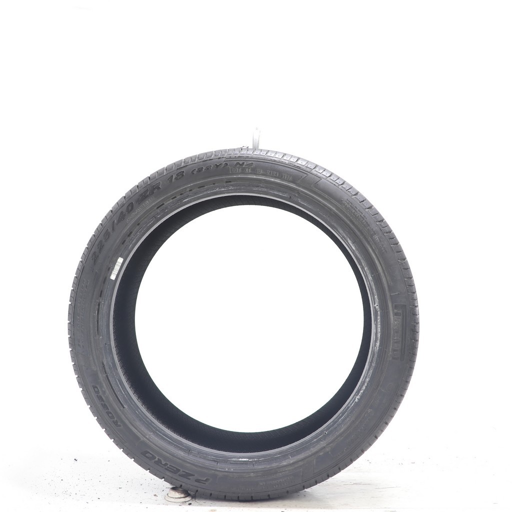 Set of (4) Used 225/40ZR18 Pirelli P Zero Rosso N4 88Y – 7-8.5/32