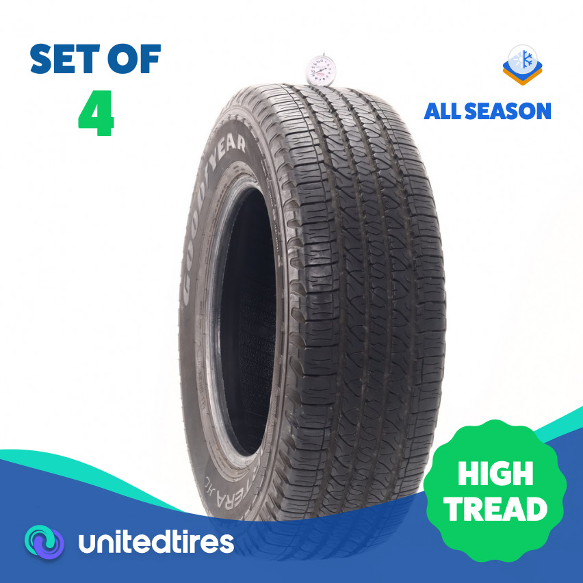 Set of (4) Used 245/70R17 Goodyear Fortera HL 108T – 9.5-10.5/32