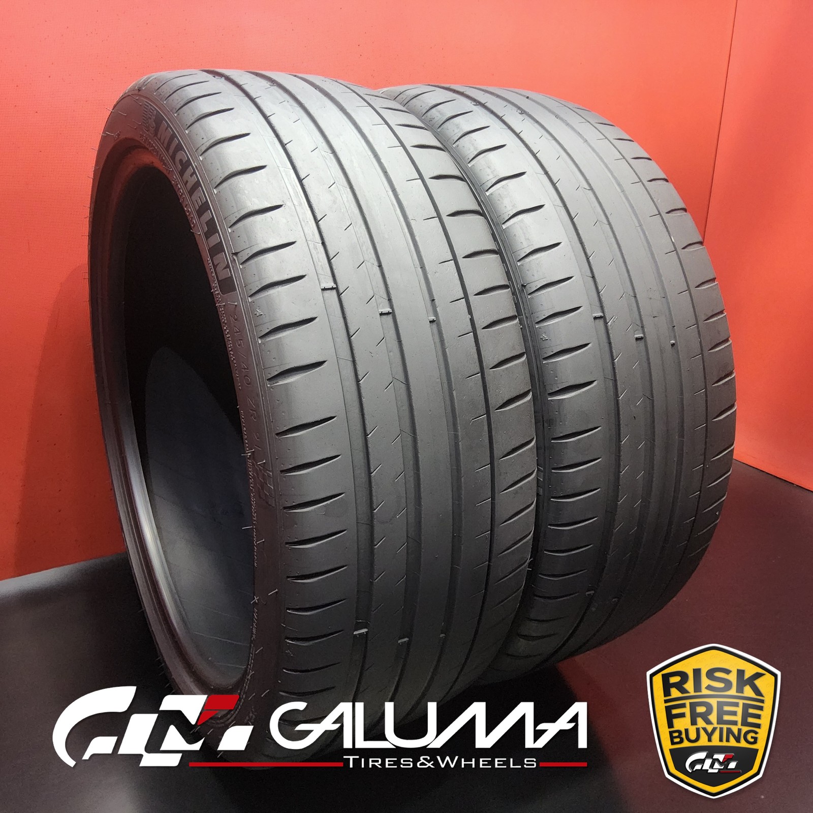 Set of 2 Tires Michelin Pilot Sport 4S XL 245/40ZR21 245/40/21 No Repairs #95687