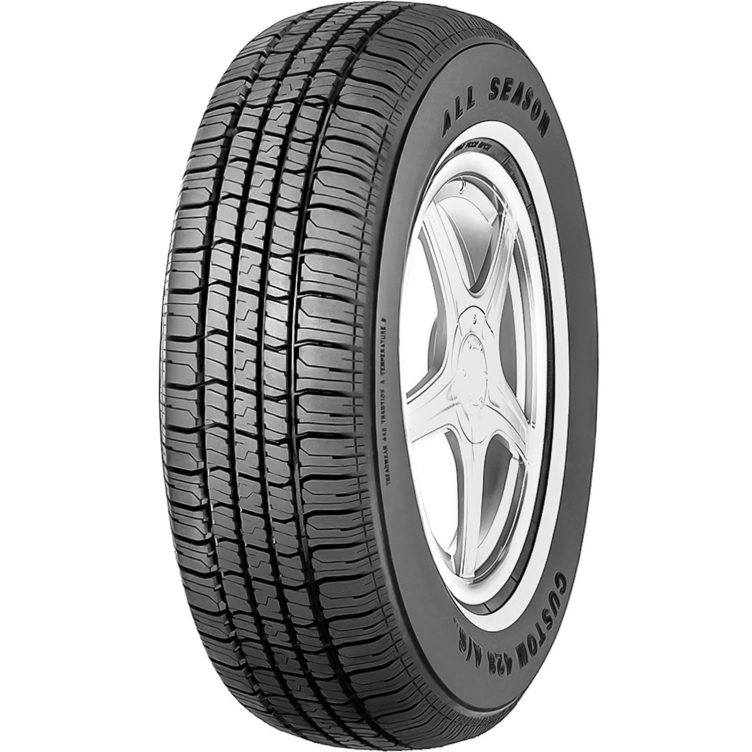 4 Multi-Mile Custom 428 A/S 195/75R14 92S All Season Tires UTQG 440AB
