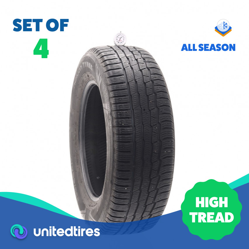Set of (4) Used 235/65R17 Nokian Encompass AW01 108H – 8-9/32