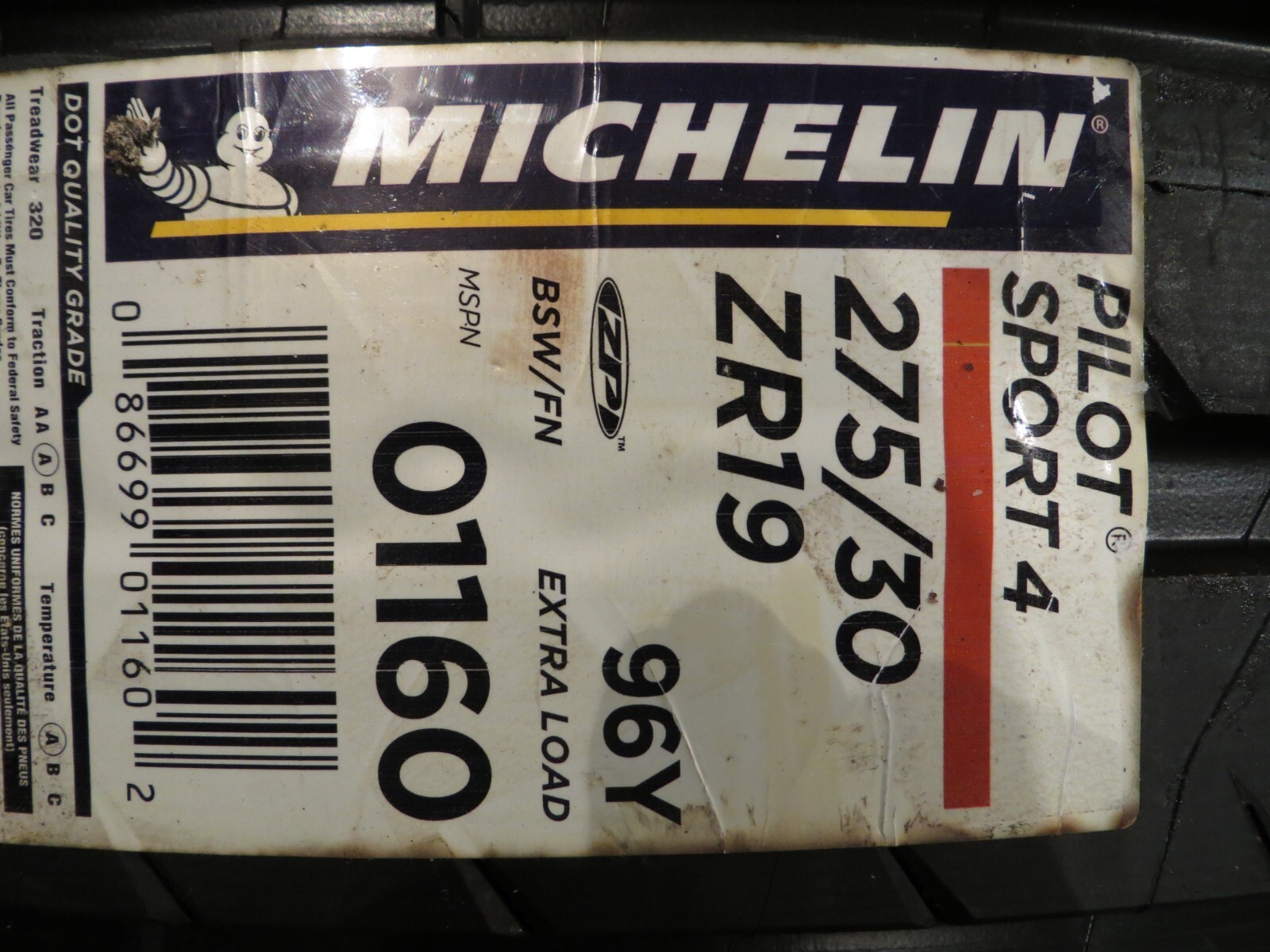 NEW 2 TWO MICHELIN PILOT SPORT 4 ZP 275/30ZR19 96Y XL FRANCE 275 30 19 2851